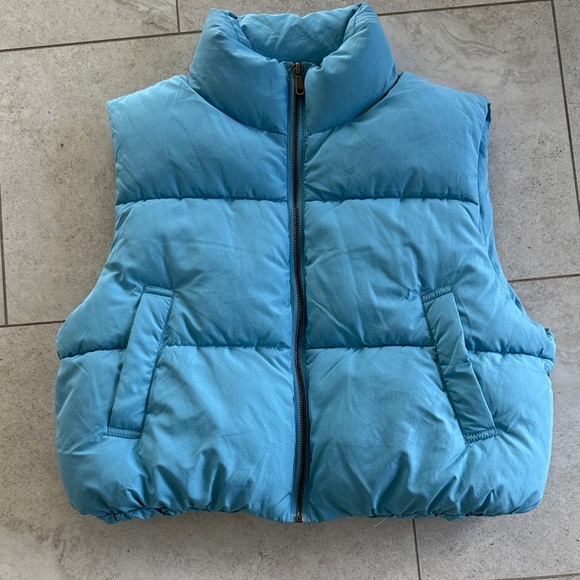 Double Zero Blue Puffer Vest Medium - Picture 5 of 7
